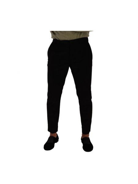 Pantalones chinos de pana skinny Dolce & Gabbana negro