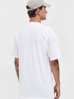 Bavlněné tričko s potiskem Vans bílé