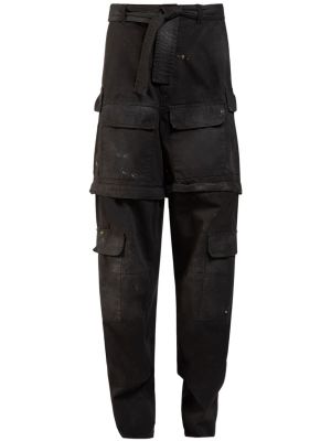 Bombažne kargo hlače Balenciaga črna