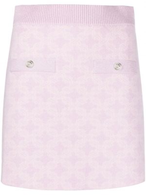 Jacquard mini suknja Maje ružičasta