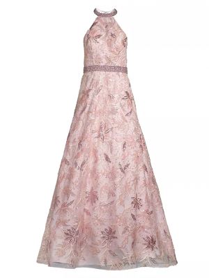 Платье с бисером со стразами Basix розовое