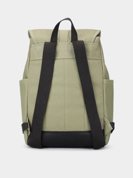Хлопковый кожаный рюкзак Timberland хаки