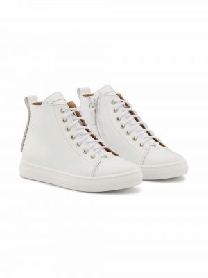 Blonder snøring sneakers for jenter Giuseppe Zanotti hvit