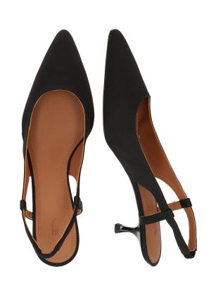 Cipele na petu s otvorenom petom Polo Ralph Lauren crna