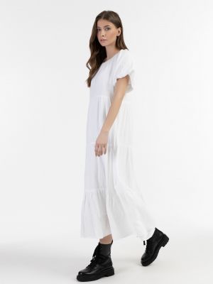 Μάξι φόρεμα Dreimaster Vintage λευκό