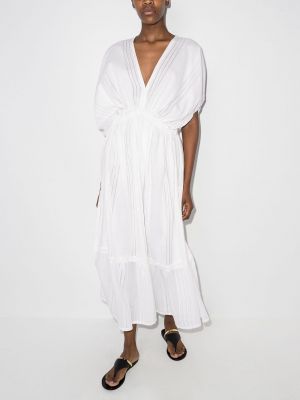 Kleid mit v-ausschnitt Lemlem weiß