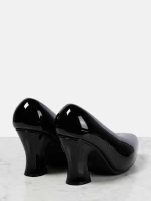 Полуотворени обувки от лакирана кожа Loewe черно