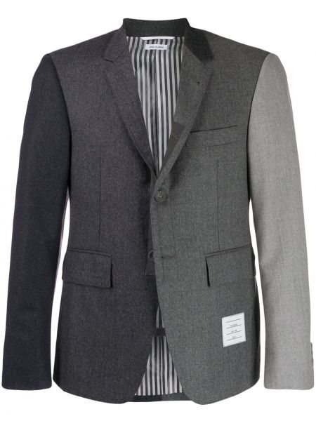 Фланелено палто Thom Browne сиво