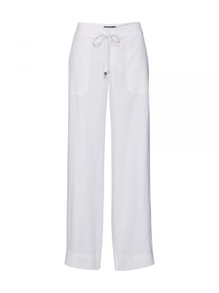 Pantaloni cu croială lejeră Lauren Ralph Lauren alb