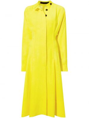 Сатенена рокля Proenza Schouler жълто