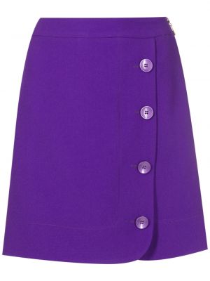 Přiléhavé mini sukně s vysokým pasem s knoflíky Nk - nachový