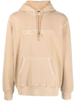 Bavlněný svetr s výšivkou Carhartt Wip béžový
