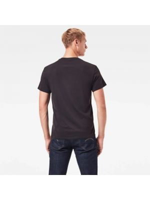 Stern jersey t-shirt mit v-ausschnitt G-star schwarz
