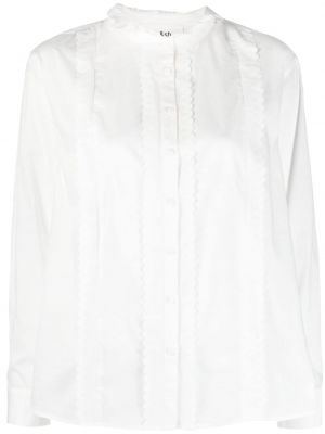 Bombažna srajca z volani Ba&sh bela