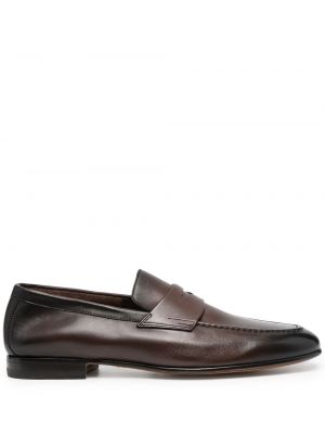 Slip-on loafer-kingad Santoni pruun