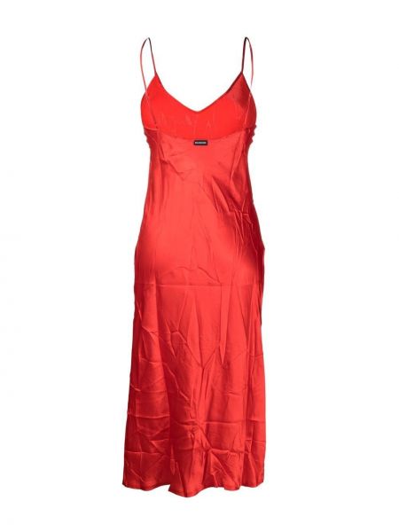 Hedvábné šaty Balenciaga červené