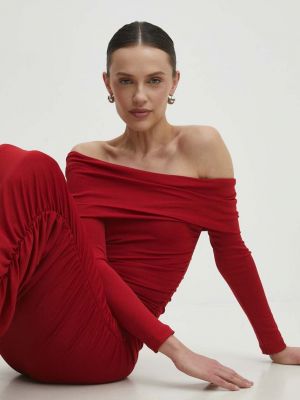 Sukienka mini dopasowana Answear Lab czerwona