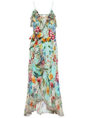 Květinové hedvábné mini šaty Camilla