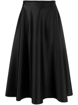 Saténové midi sukně Odeeh černé