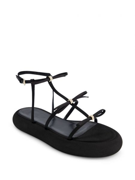 Sandály s mašlí Giambattista Valli černé