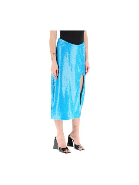 Falda midi elegante Ganni azul