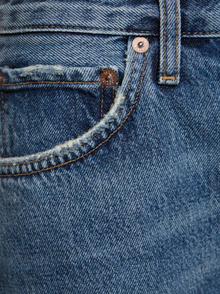 Pantalones cortos de algodón bootcut Agolde azul