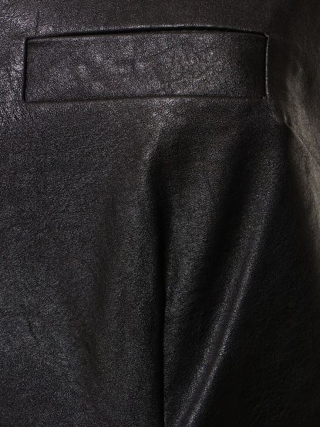 Dirbtinės odos iš natūralios odos mini suknele Designers Remix juoda