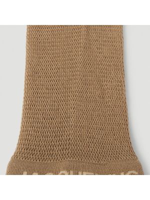 Calcetines de algodón de punta redonda Jacquemus beige