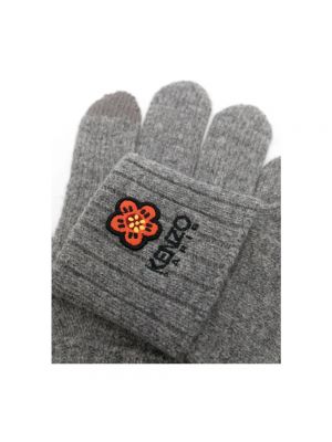 Rękawiczki w kwiatki Kenzo szare