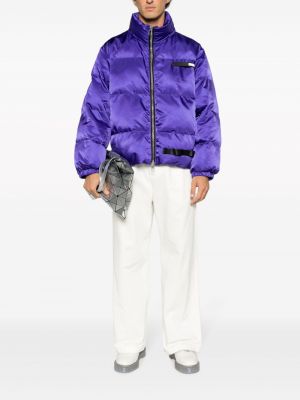 Péřová bunda na zip Oamc fialová