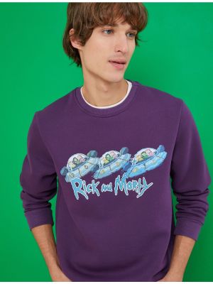 Raštuotas džemperis Koton violetinė