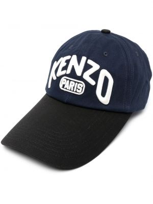 Siuvinėtas kepurė su snapeliu Kenzo mėlyna