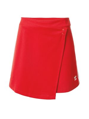 Ριγέ φούστα mini Adidas κόκκινο