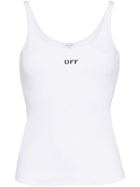 Tanktop med broderier Off-white hvid