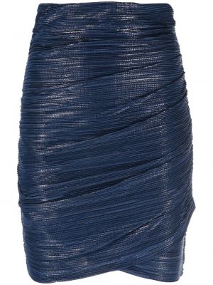 Mini sukně s vysokým pasem z polyesteru Sabina Musayev - modrá