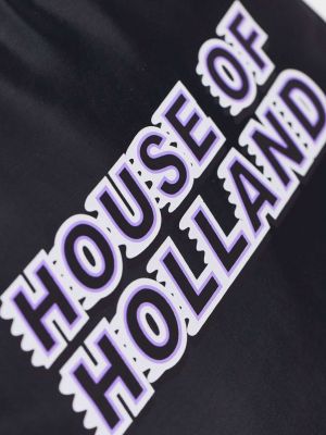 Черная сумка-тоут с логотипом на верхней ручке House of Holland