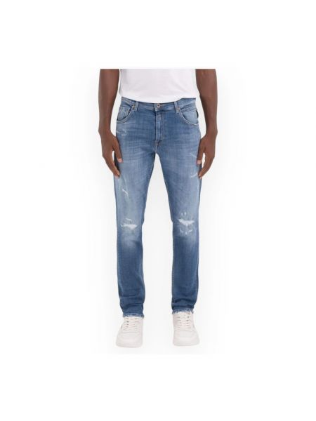 Niebieskie jeansy skinny slim fit Replay