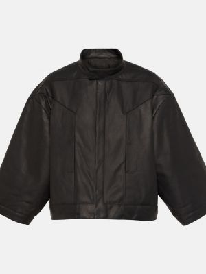 Кожаная куртка Rick Owens черная