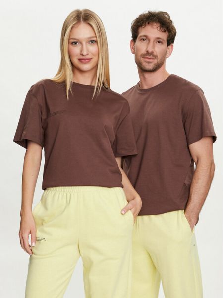 Marškinėliai Pangaia ruda