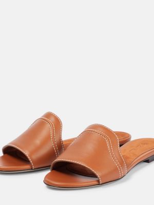 Sandales en cuir Loro Piana marron