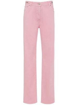 Jeans a zampa Versace rosa