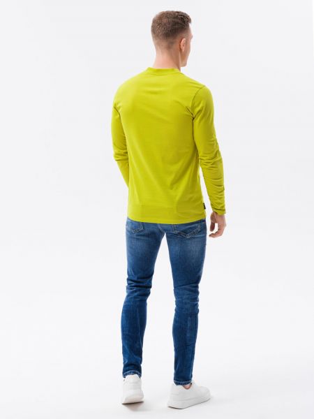 Tričko s dlouhým rukávem Ombre Clothing žluté