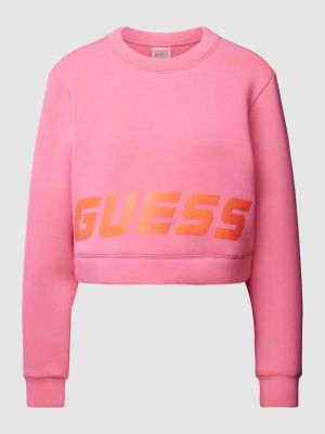 Bluza z nadrukiem Guess Activewear różowa