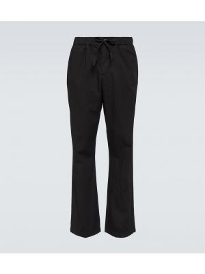 Pantalones rectos de algodón Frescobol Carioca negro