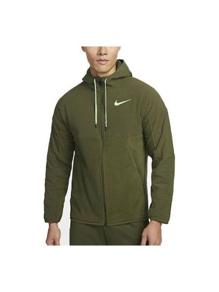 Спортивная повседневная куртка с капюшоном Nike зеленая