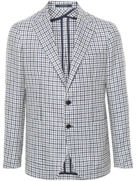 Houndstooth-mustriga pintsak Tagliatore