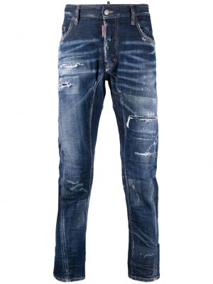 Nødlidende stretch jeans Dsquared2 blå