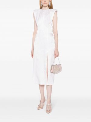 Sukienka midi żakardowa Huishan Zhang biała