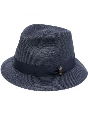 Pletená čiapka Borsalino modrá