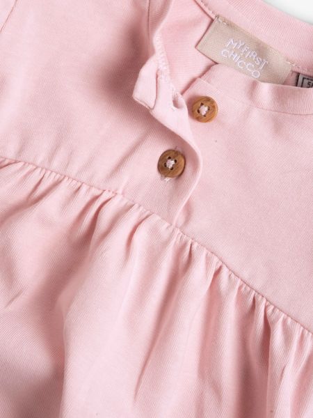 Хлопковая футболка Chicco розовая